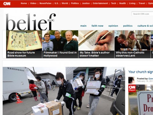 CNN Mentions Tenrikyo’s Disaster-Relief Efforts